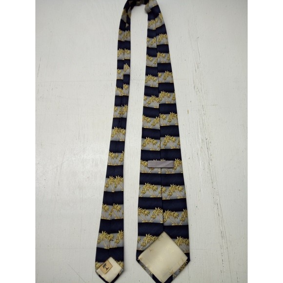 Tommy Bahama Palm Tree Silk Men’s Necktie Blue and grey Tie EUC - Picture 2 of 3